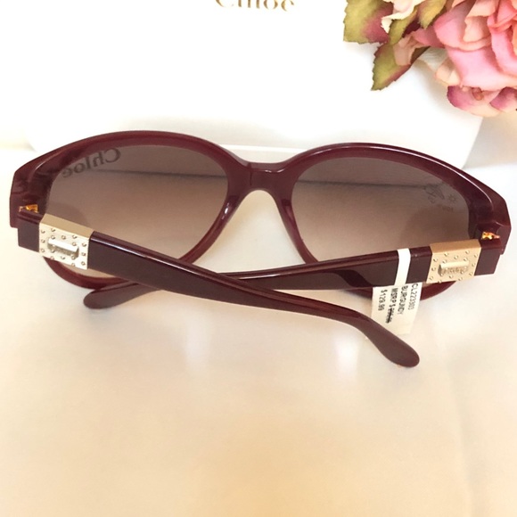 Authentic Chloe Sunglasses, Burgundy- CL223303 main image 13